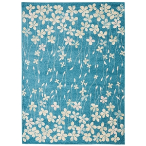 Nourison Tranquil 5'3&quot x 7'3&quot Turquoise Indoor Rug