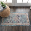 Nourison Vintage 2' x 4' Blue Vintage Indoor Rug Polypropylene
