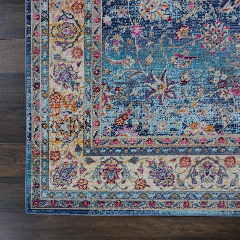 Nourison Vintage 2' x 4' Blue Vintage Indoor Rug Polypropylene