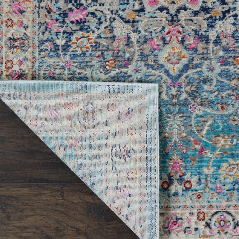 Nourison Vintage 2' x 4' Blue Vintage Indoor Rug Polypropylene