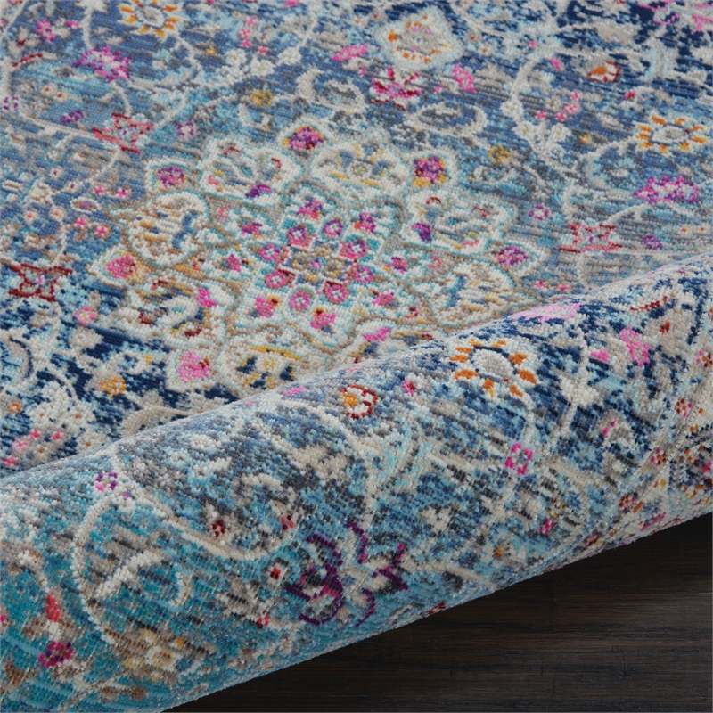 Nourison Vintage 2' x 4' Blue Vintage Indoor Rug Polypropylene
