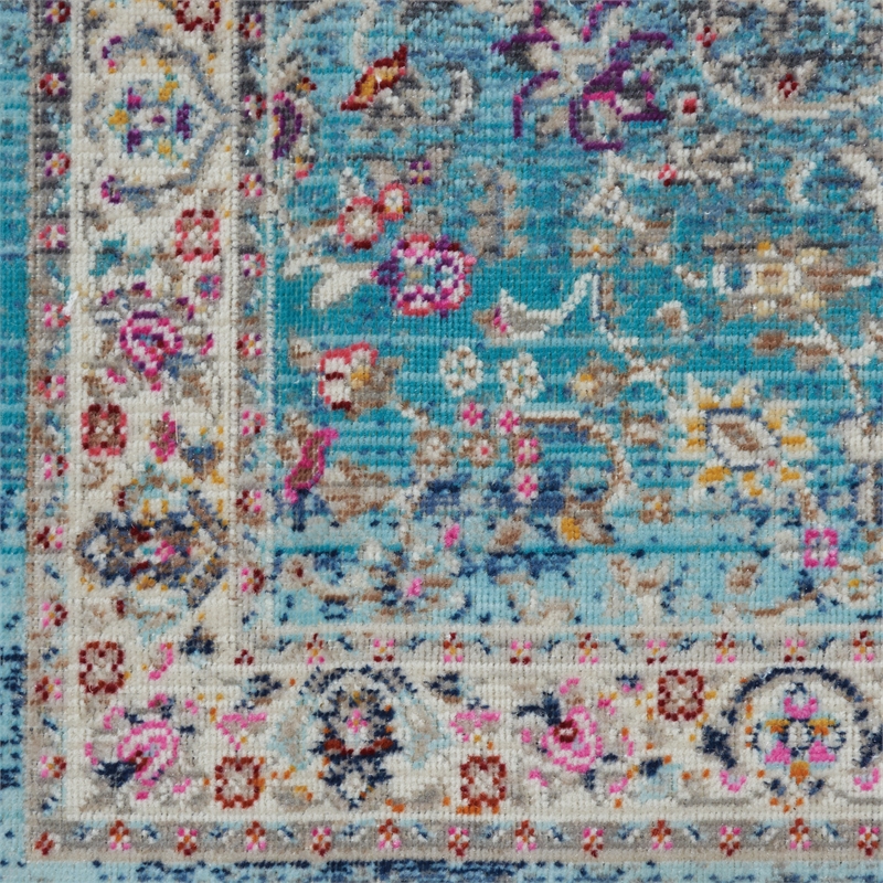 Nourison Vintage 2' x 4' Blue Vintage Indoor Rug Polypropylene