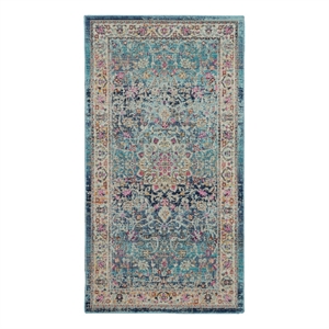Nourison Vintage 2' x 4' Blue Vintage Indoor Rug Polypropylene