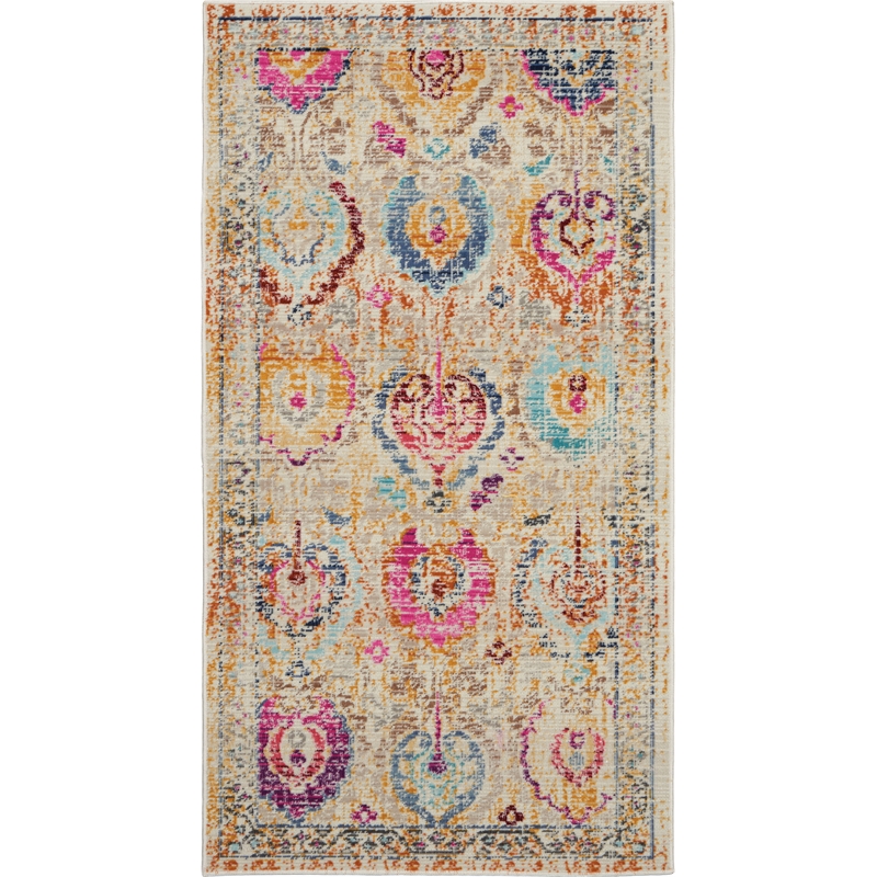 Nourison Vintage 2' x 4' Ivory-Multicolor Vintage Indoor Rug