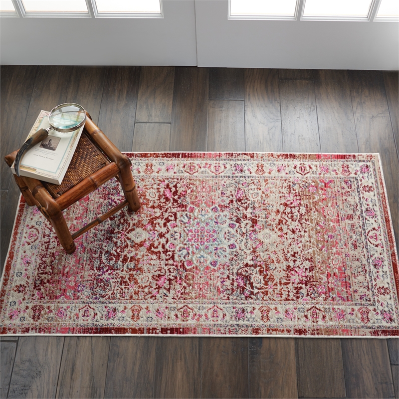 Nourison Vintage 2' x 4' Red Vintage Indoor Rug