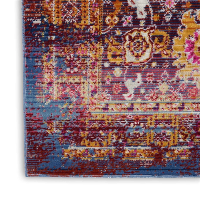 Nourison Vintage 2' x 4' Red-Multicolor Vintage Indoor Rug