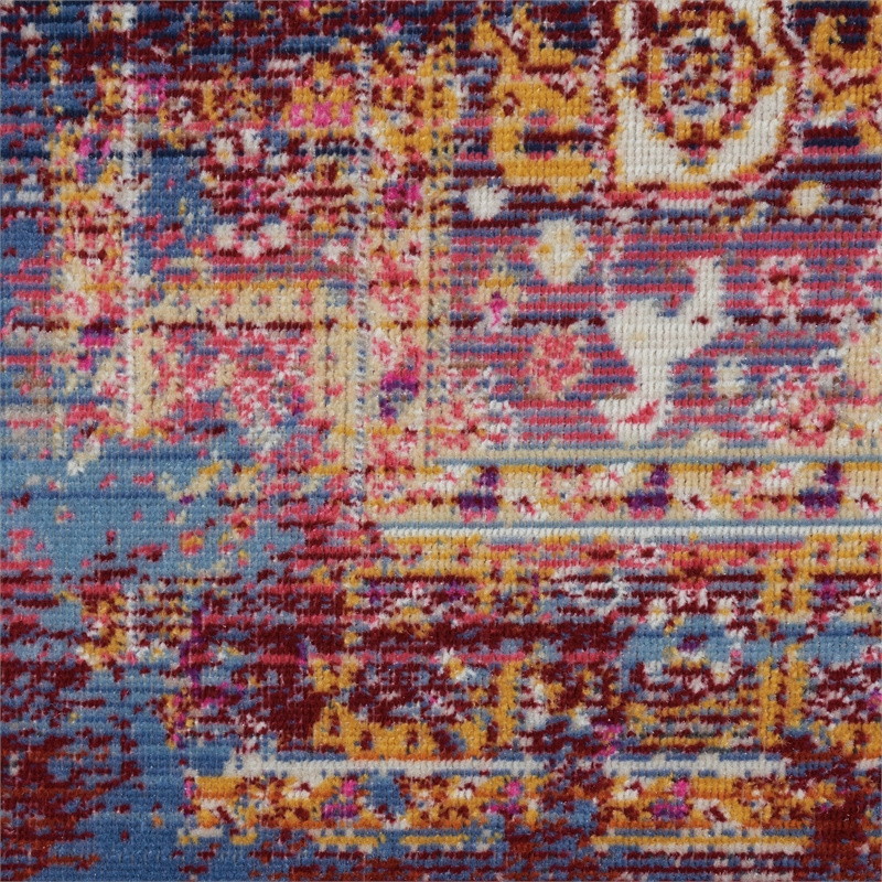 Nourison Vintage 2' x 4' Red-Multicolor Vintage Indoor Rug