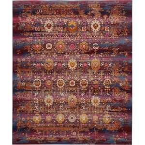Nourison Vintage 7'10&quot x 9'10&quot Red-Multicolor Vintage Indoor Rug