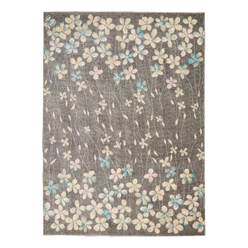 Nourison Tranquil 6' x 9' Grey-Beige Indoor Rug Polypropylene