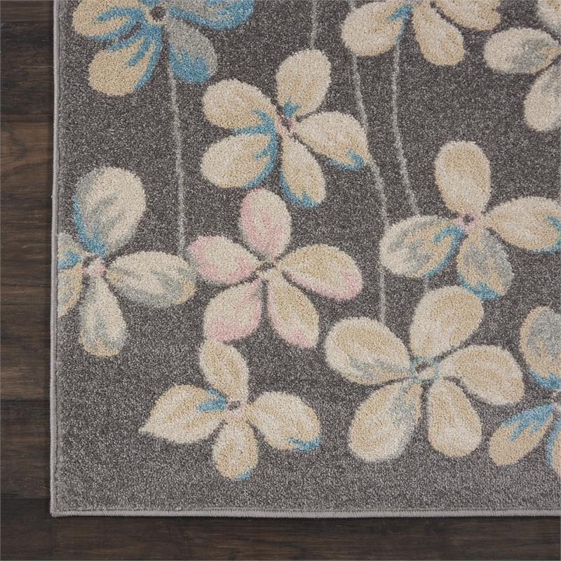 Nourison Tranquil 8' x 10' Grey-Beige Indoor Rug Polypropylene