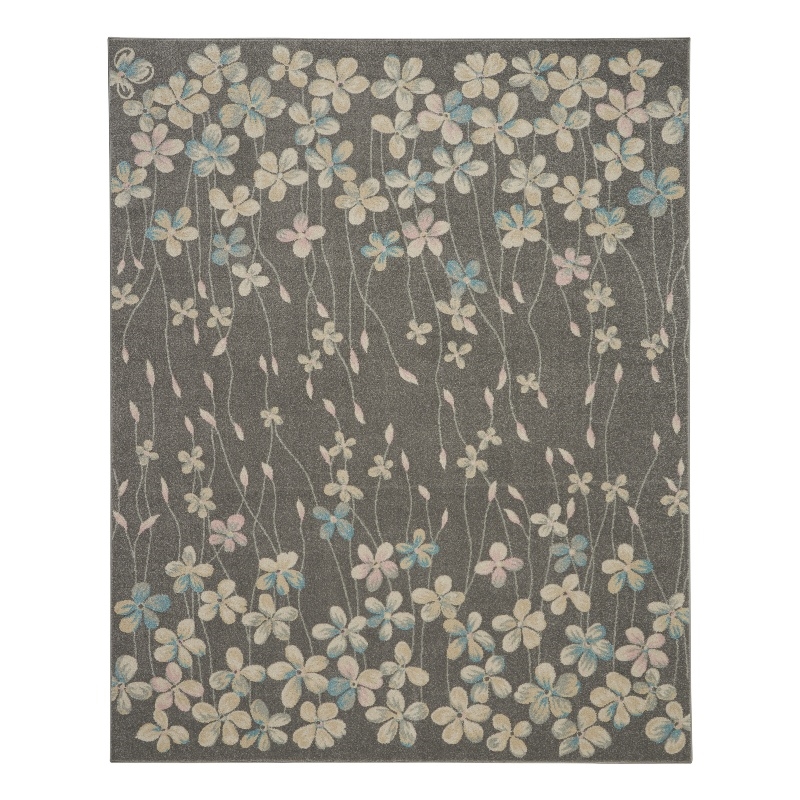 Nourison Tranquil 8' x 10' Grey-Beige Indoor Rug Polypropylene