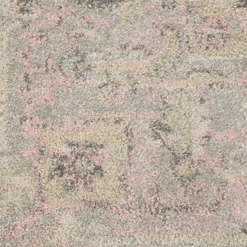 Nourison Tranquil 8' x 10' Ivory/Pink Farmhouse Indoor Rug Polypropylene