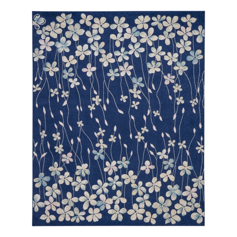 Nourison Tranquil 8' x 10' Navy Indoor Rug Polypropylene