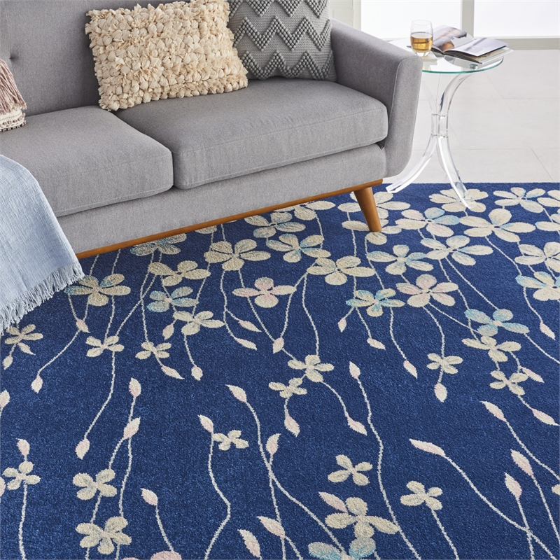 Nourison Tranquil 8' x 10' Navy Indoor Rug Polypropylene