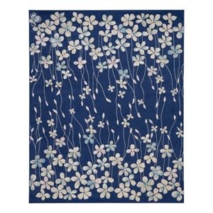 Nourison Tranquil 8'10&quot x 11'10&quot Navy Indoor Rug Polypropylene
