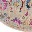 Nourison Vintage 6' Round Ivory-Multicolor Vintage Indoor Rug
