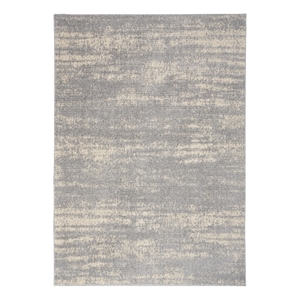 nourison essentials 5' x 7' grey/beige modern rug