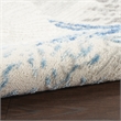 Nourison Pompeii 8' x 10' Ivory Gray Blue Fabric Nautical & Beach Area Rug