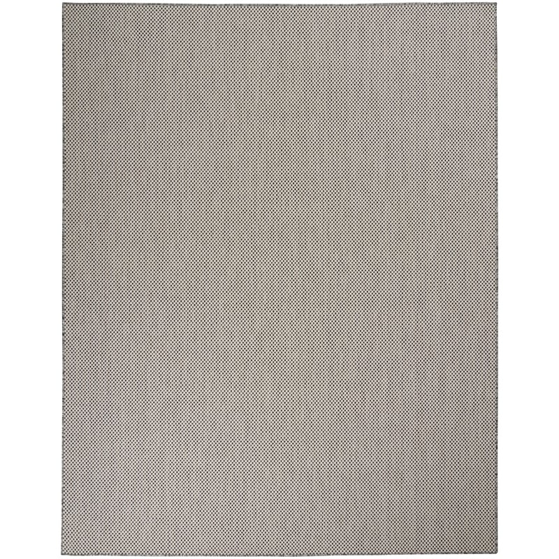 Nourison Courtyard 10' x 14' Ivory Charcoal Fabric Modern Area Rug (10' x 14')
