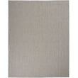 Nourison Courtyard 10' x 14' Ivory Charcoal Fabric Modern Area Rug (10' x 14')
