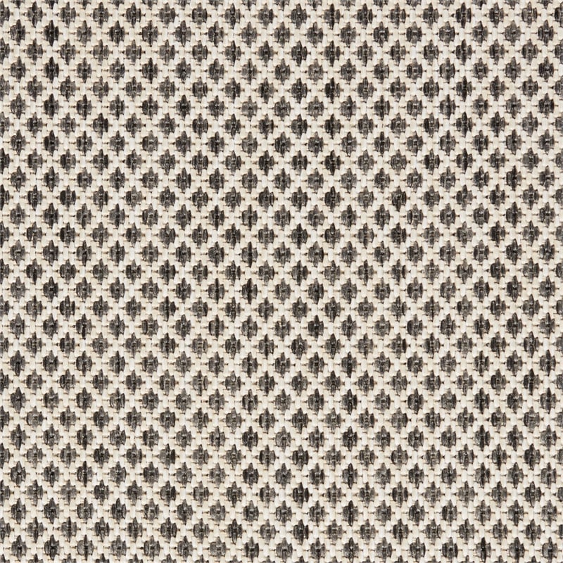 Nourison Courtyard 10' x 14' Ivory Charcoal Fabric Modern Area Rug (10' x 14')