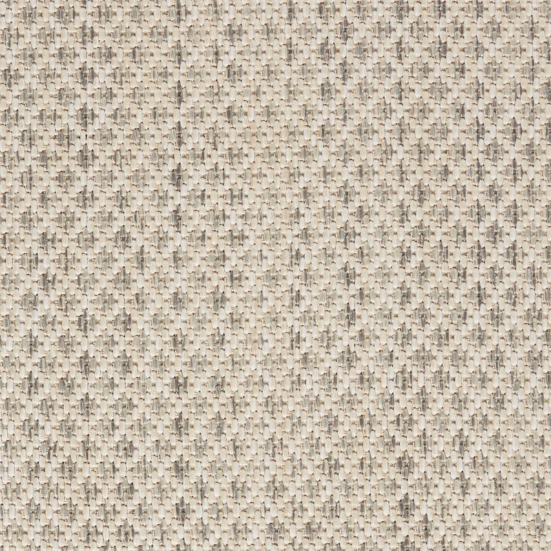 Nourison Courtyard 10' x 14' Ivory Silver Fabric Modern Area Rug (10' x 14')