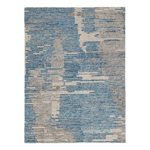 nourison ellora 2' x 3' blue modern indoor rug