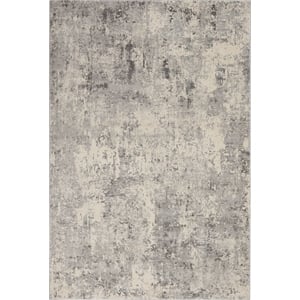 Nourison Rustic Textures 3'11&quot x 5'11&quot Grey/Beige Painterly Indoor Rug