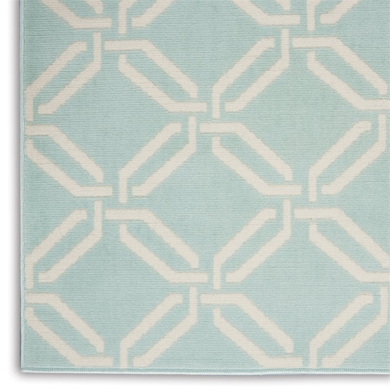 nourison jubilant 5'3&quot x 7'3&quot green coastal nautical & beach indoor rug