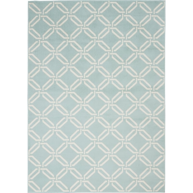 Nourison Jubilant 5'3&quot x 7'3&quot Green Coastal Nautical & Beach Indoor Rug