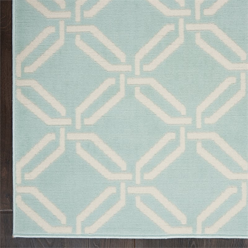 nourison jubilant 5'3&quot x 7'3&quot green coastal nautical & beach indoor rug