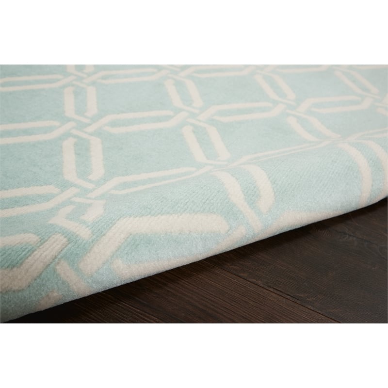 nourison jubilant 5'3&quot x 7'3&quot green coastal nautical & beach indoor rug