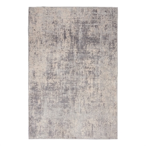 Nourison Rustic Textures 47&quot x 71&quot Fabric Indoor Rug in Ivory/Silver Painterly