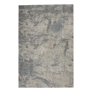 Nourison Rustic Textures 47&quot x 71&quot Fabric Indoor Rug in Light Gray/Blue