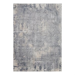 Nourison Rustic Textures 63&quot x 87&quot Fabric Indoor Rug in Gray & Beige Painterly