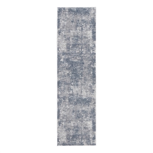 Nourison Rustic Textures 26&quot x 90&quot Fabric Indoor Rug in Gray Painterly