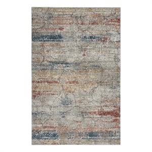 Nourison Rustic Textures 63&quot x 87&quot Fabric Indoor Rug in Multi-Color Painterly