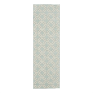 Nourison Jubilant 27&quot x 87&quot Fabric Indoor Rug in Green Nautical & Beach