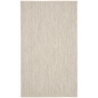 Nourison Courtyard 3' x 5' Ivory Silver Fabric Modern Area Rug (3' x 5')