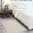 Nourison Courtyard 3' x 5' Ivory Silver Fabric Modern Area Rug (3' x 5')