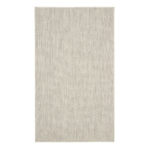 Nourison Courtyard 3' x 5' Ivory Silver Fabric Modern Area Rug (3' x 5')