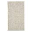 Nourison Courtyard 3' x 5' Ivory Silver Fabric Modern Area Rug (3' x 5')