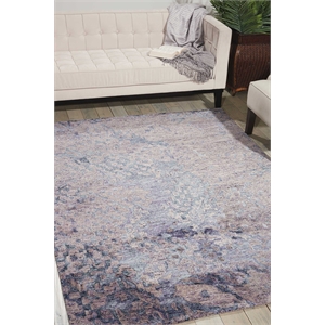Nourison Gemstone 66&quot x 89&quot Wool Indoor Rug in Sapphire Blue