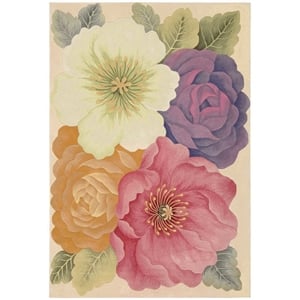 Nourison Tropics 96&quot x 132&quot Wool Indoor Rug in Multi-Color Floral