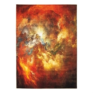 Nourison Le Reve 93&quot x 117&quot Fabric Indoor Rug in Red/Multicolor Artistic
