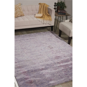 Nourison Gemstone 93&quot x 117&quot Wool Indoor Rug in Amethyst Purple