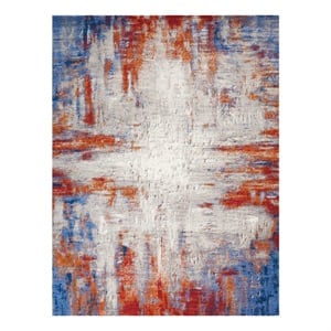 Nourison Twilight 93&quot x 117&quot Wool Indoor Rug in Ivory/Multicolor