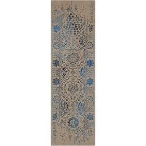 Nourison Twilight 93&quot x 117&quot Wool Indoor Rug in Smoke Gray Finish