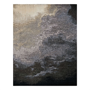 Nourison Twilight 93&quot x 117&quot Wool Indoor Rug in Gray Storm Finish