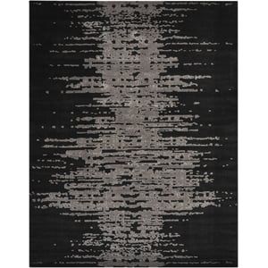 Nourison Twilight 93&quot x 117&quot Wool Indoor Rug in Flint Charcoal Finish
